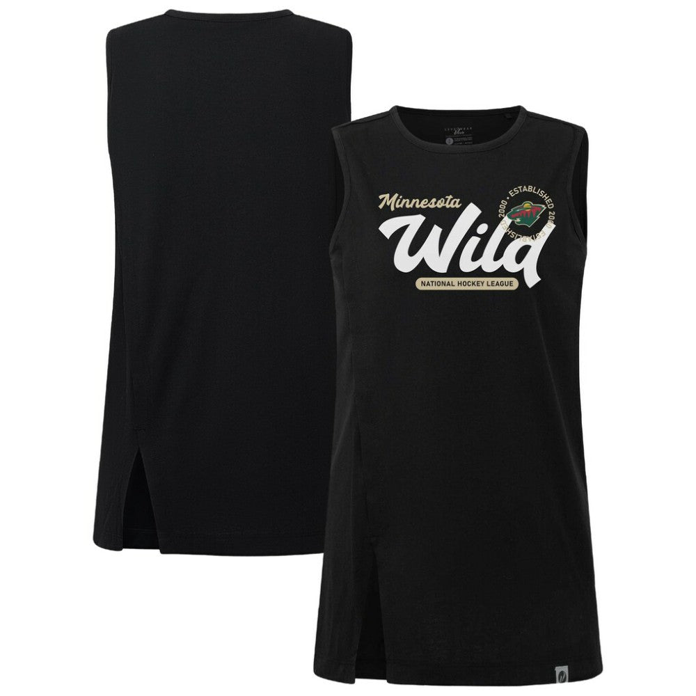 Minnesota Wild Levelwear Women's Influx Monument Tank Top - Black | US 203145001