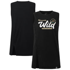 Minnesota Wild Levelwear Women's Influx Monument Tank Top - Black | US 203145001