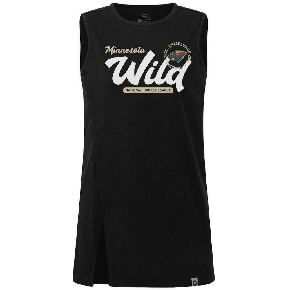 Minnesota Wild Levelwear Women's Influx Monument Tank Top - Black | US 203145001