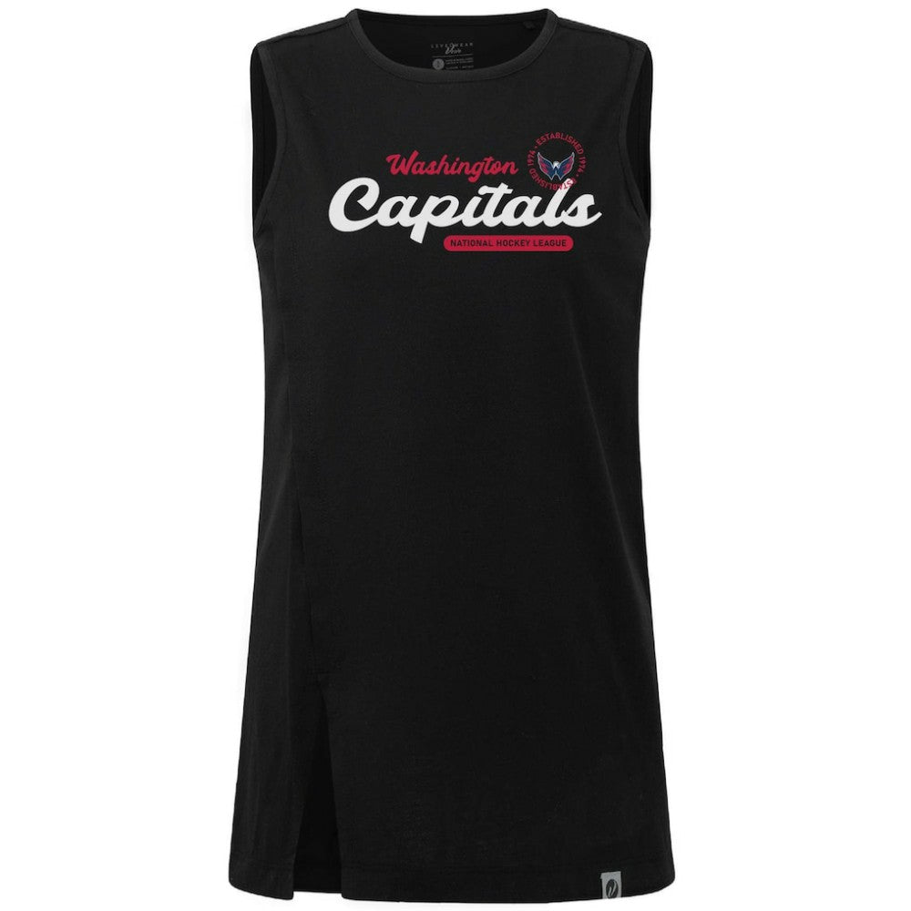 Washington Capitals Levelwear Women's Influx Monument Tank Top - Black | US 203145005