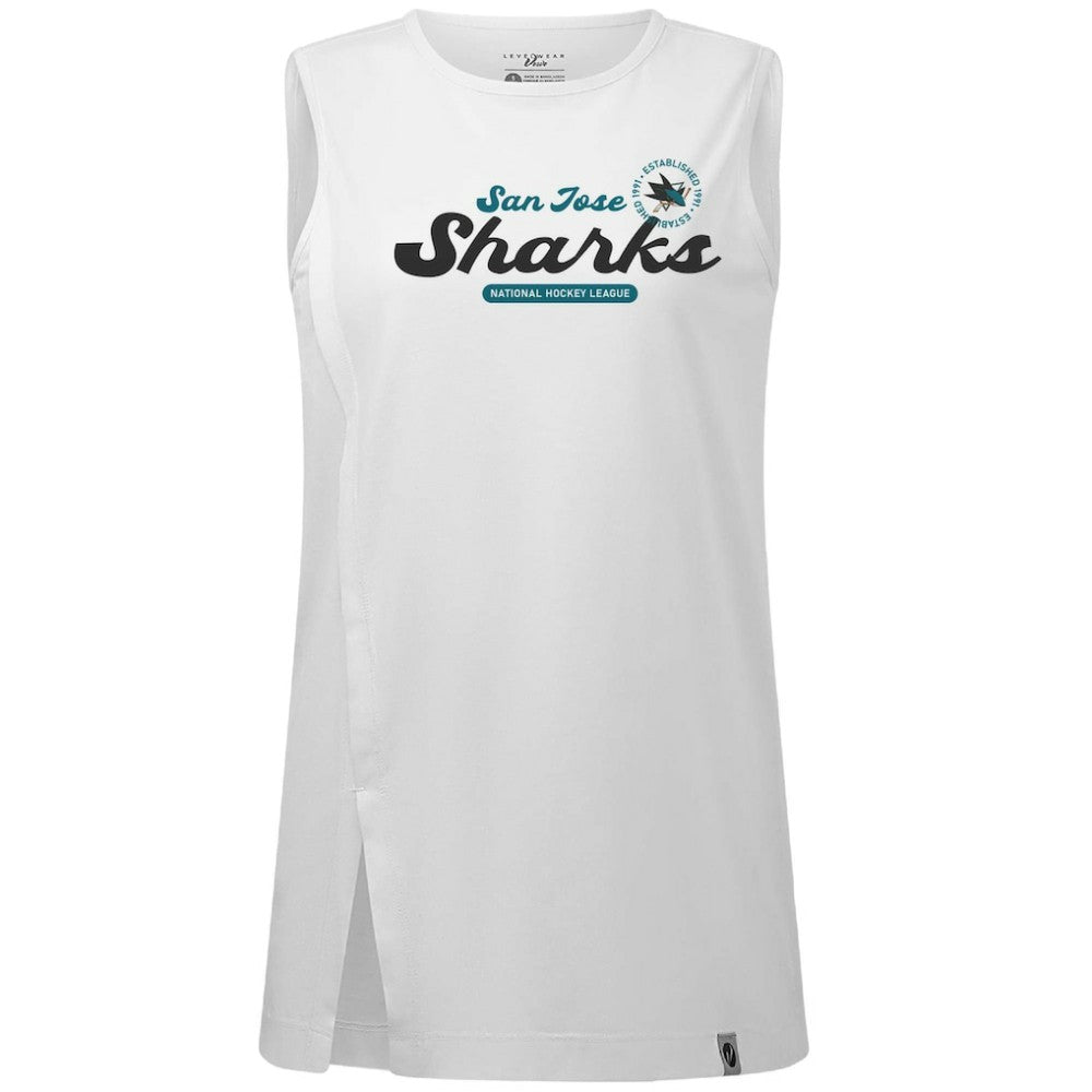 San Jose Sharks Levelwear Women's Influx Monument Tank Top - White | US 203145008