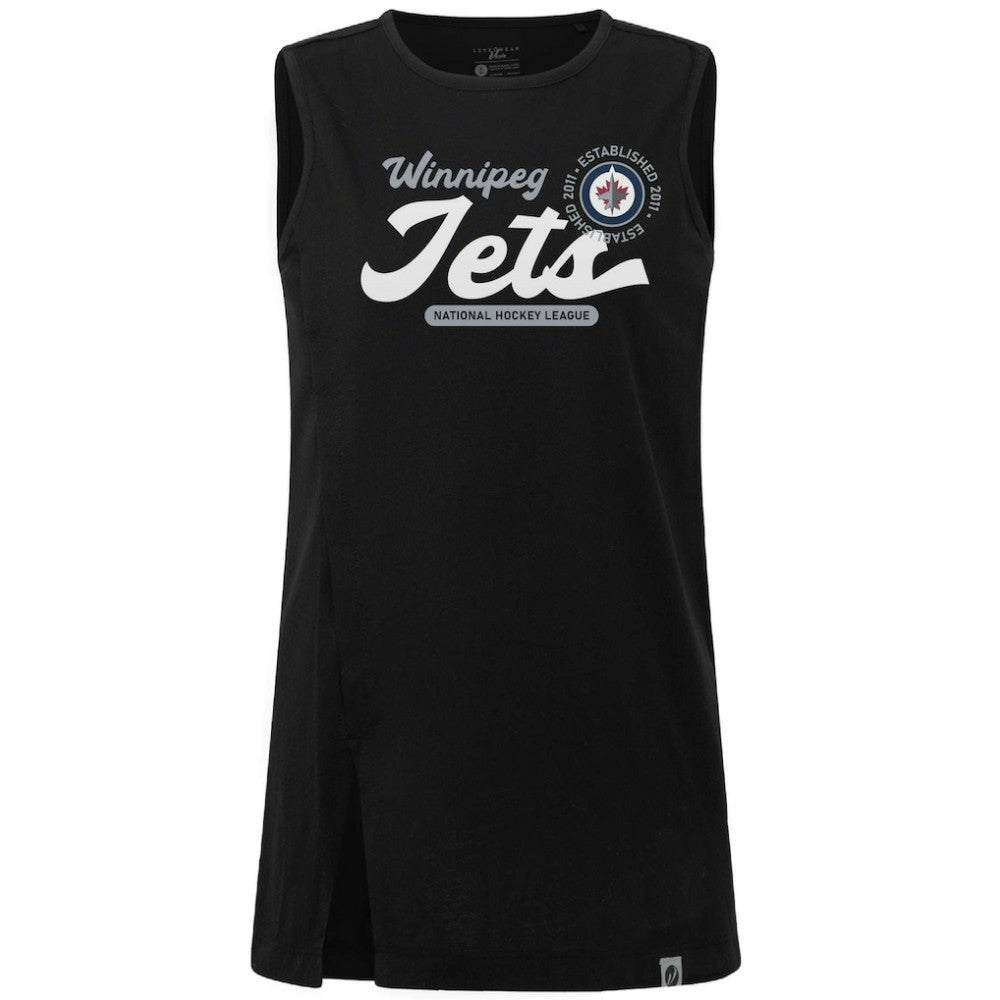 Winnipeg Jets Levelwear Women's Influx Monument Tank Top - Black | US 203145009
