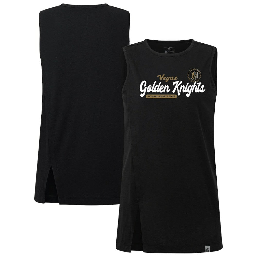Vegas Golden Knights Levelwear Women's Influx Monument Tank Top - Black | US 203145010