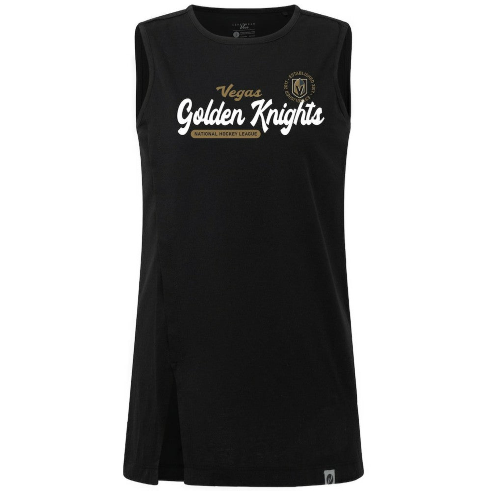 Vegas Golden Knights Levelwear Women's Influx Monument Tank Top - Black | US 203145010