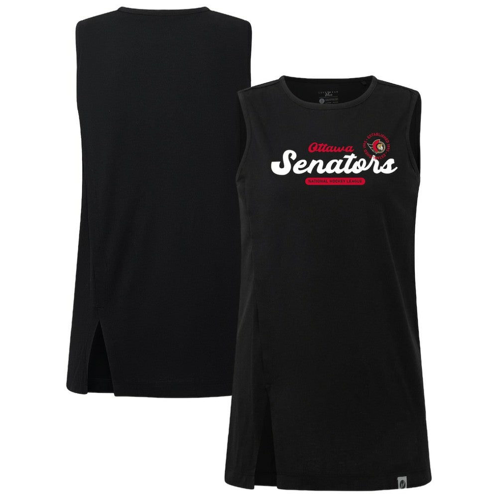 Ottawa Senators Levelwear Women's Influx Monument Tank Top - Black | US 203145013