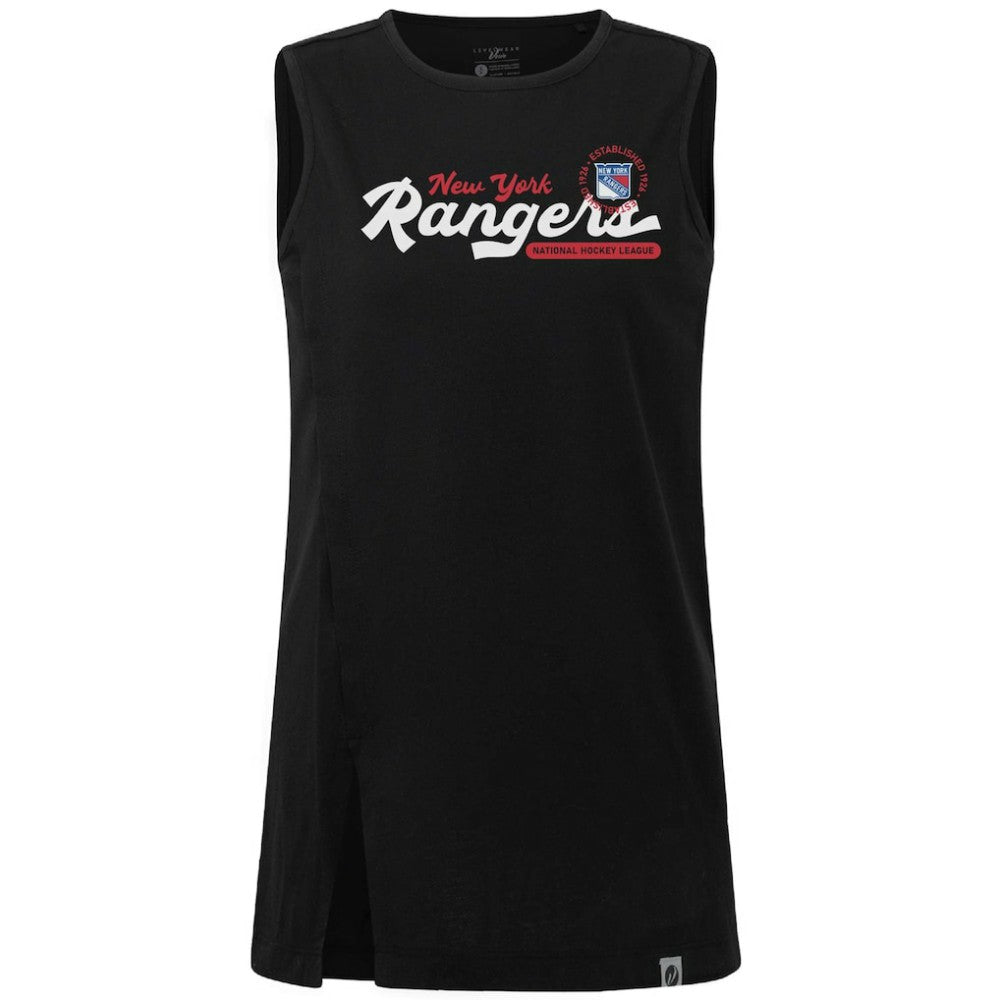 New York Rangers Levelwear Women's Influx Monument Tank Top - Black | US 203145019