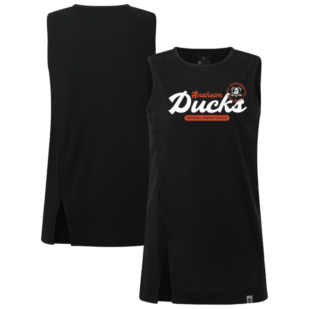 Anaheim Ducks Levelwear Women's Influx Monument Tank Top - Black | US 203145022