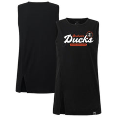Anaheim Ducks Levelwear Women's Influx Monument Tank Top - Black | US 203145022