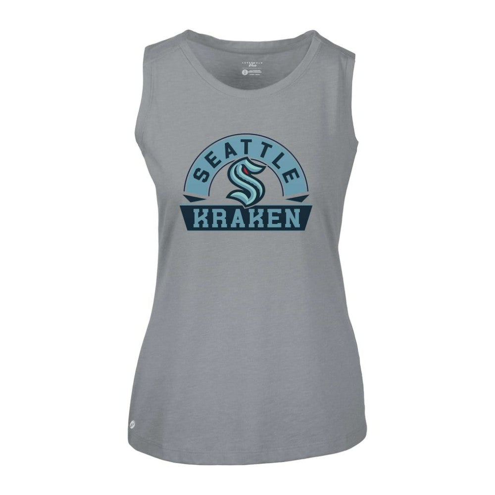 Seattle Kraken Levelwear Women's Macy Banner Arch Tank Top - Gray | US 203145024