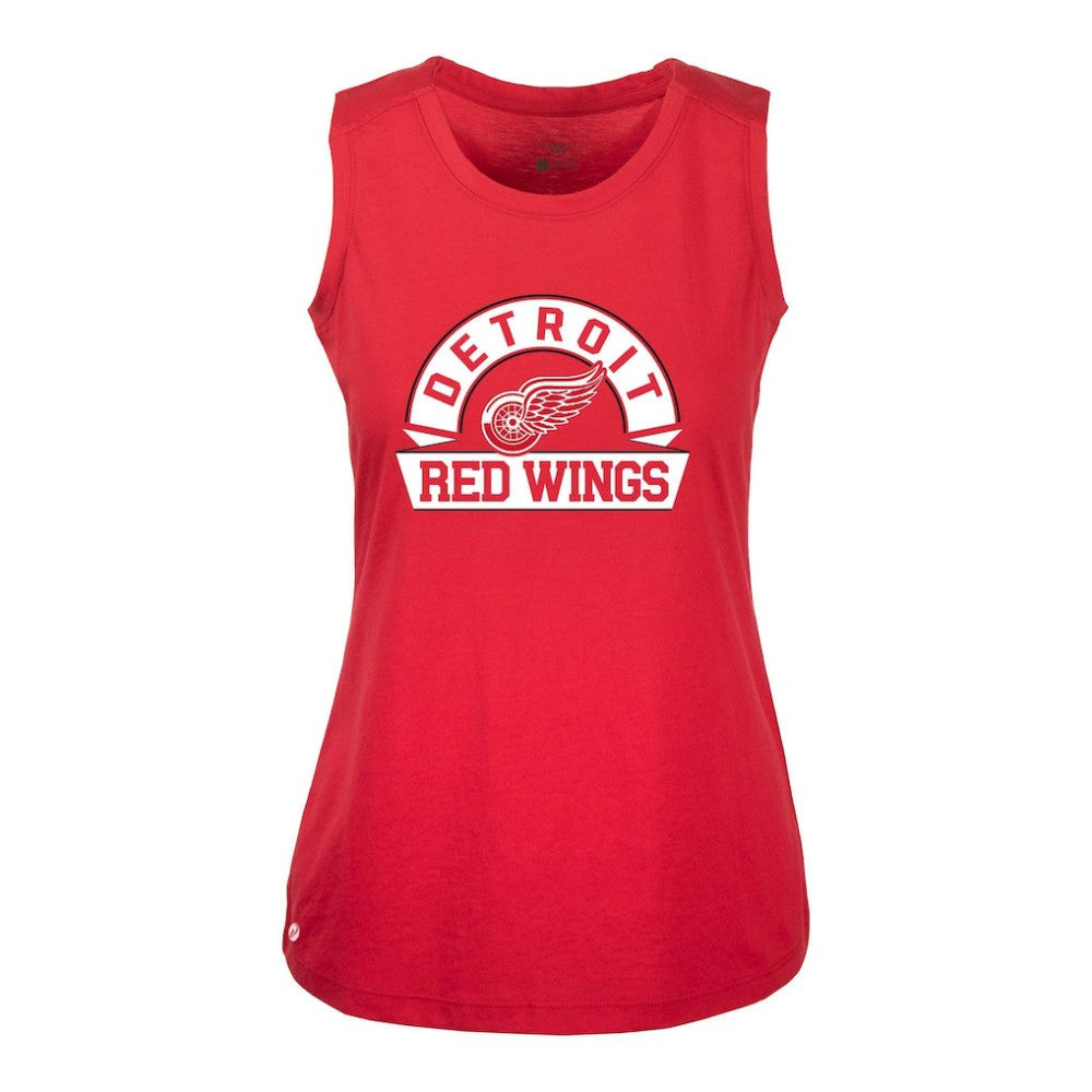 Detroit Red Wings Levelwear Women's Macy Banner Arch Tank Top - Red | US 203145026