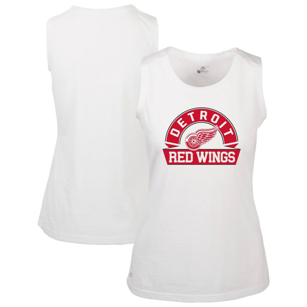 Detroit Red Wings Levelwear Women's Macy Banner Arch Tank Top - White | US 203145027