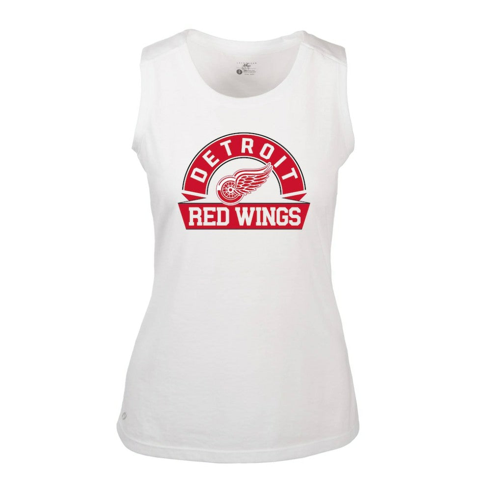 Detroit Red Wings Levelwear Women's Macy Banner Arch Tank Top - White | US 203145027