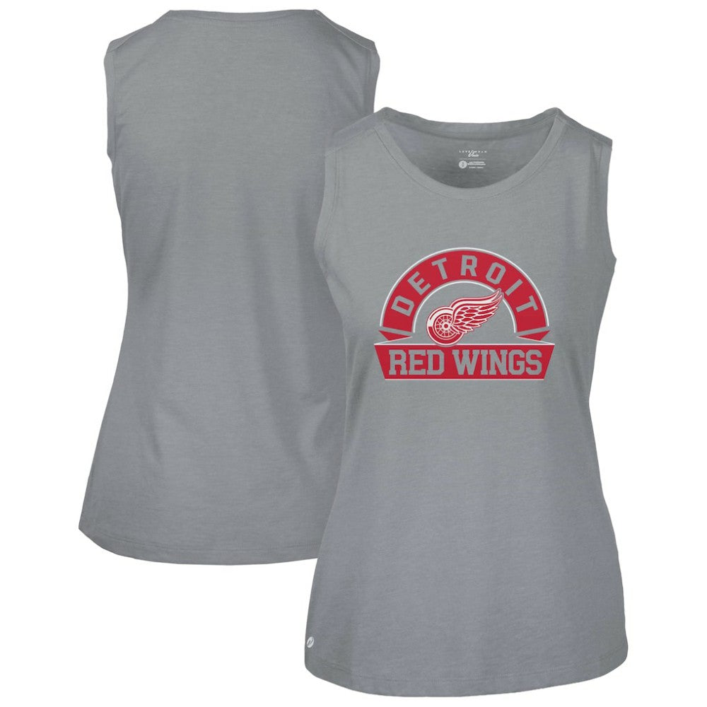Detroit Red Wings Levelwear Women's Macy Banner Arch Tank Top - Gray | US 203145028