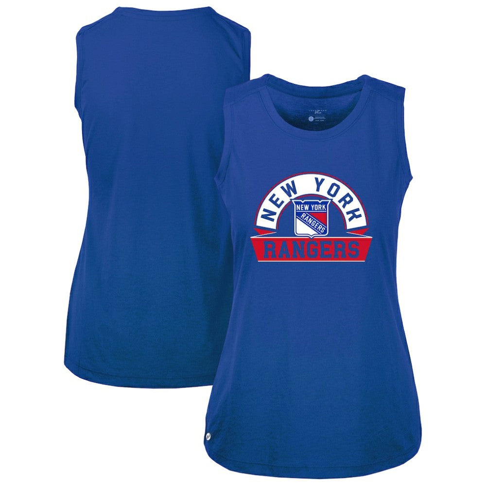 New York Rangers Levelwear Women's Macy Banner Arch Tank Top - Royal | US 203145030