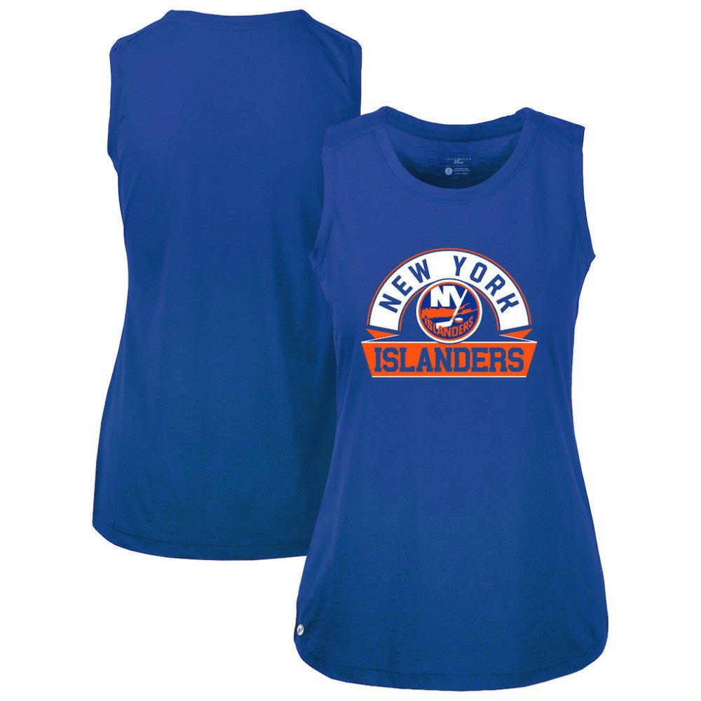 New York Islanders Levelwear Women's Macy Banner Arch Tank Top - Royal | US 203145032