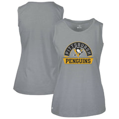 Pittsburgh Penguins Levelwear Women's Macy Banner Arch Tank Top - Gray | US 203145036