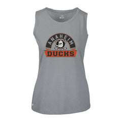 Anaheim Ducks Levelwear Women's Macy Banner Arch Tank Top - Gray | US 203145038