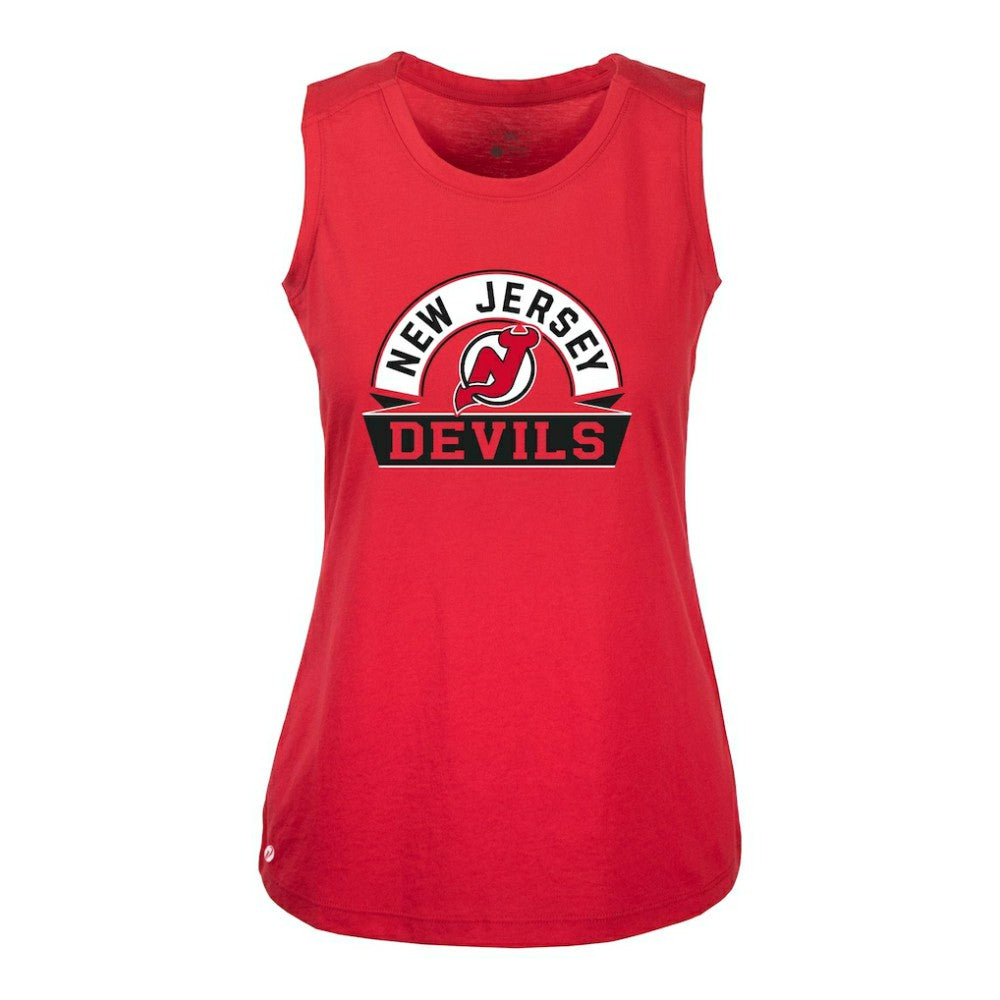New Jersey Devils Levelwear Women's Macy Banner Arch Tank Top - Red | US 203145039
