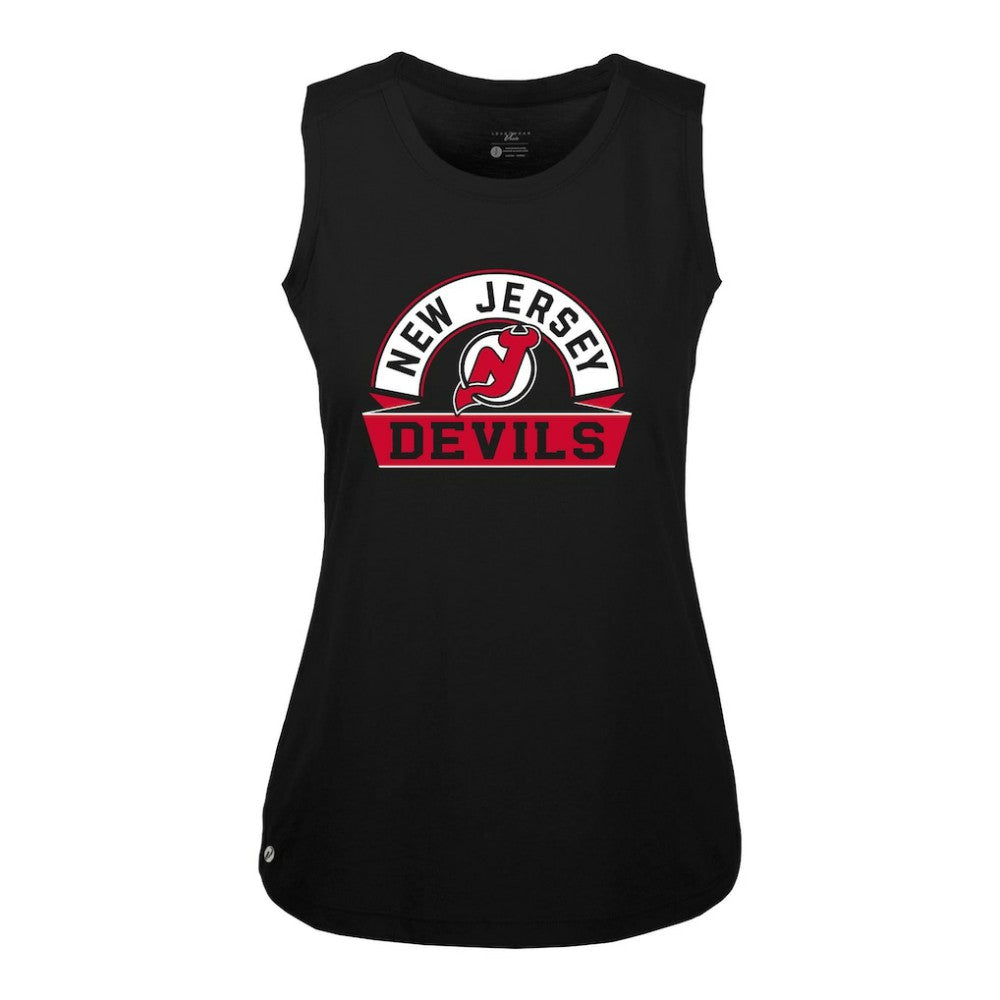 New Jersey Devils Levelwear Women's Macy Banner Arch Tank Top - Black | US 203145040