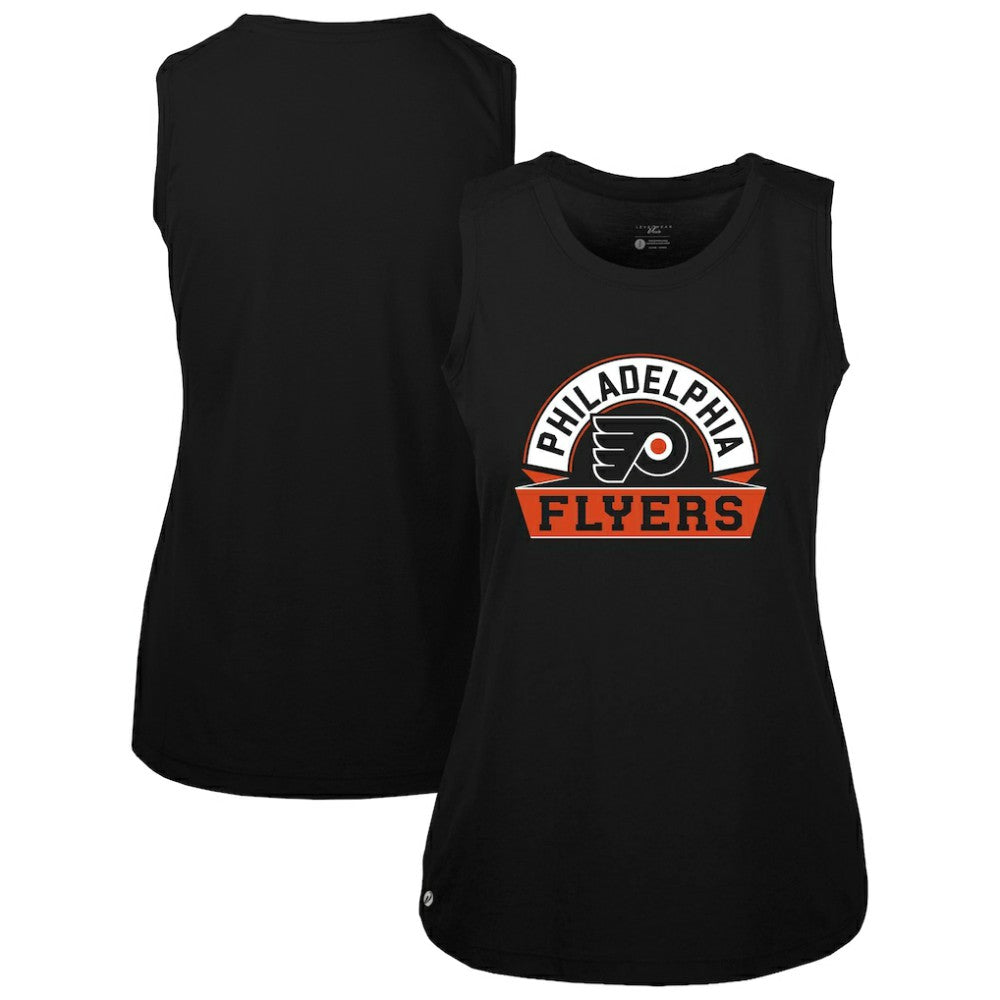 Philadelphia Flyers Levelwear Women's Macy Banner Arch Tank Top - Black | US 203145041
