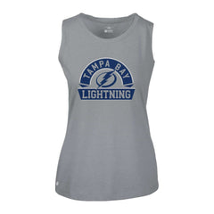 Tampa Bay Lightning Levelwear Women's Macy Banner Arch Tank Top - Gray | US 203145042