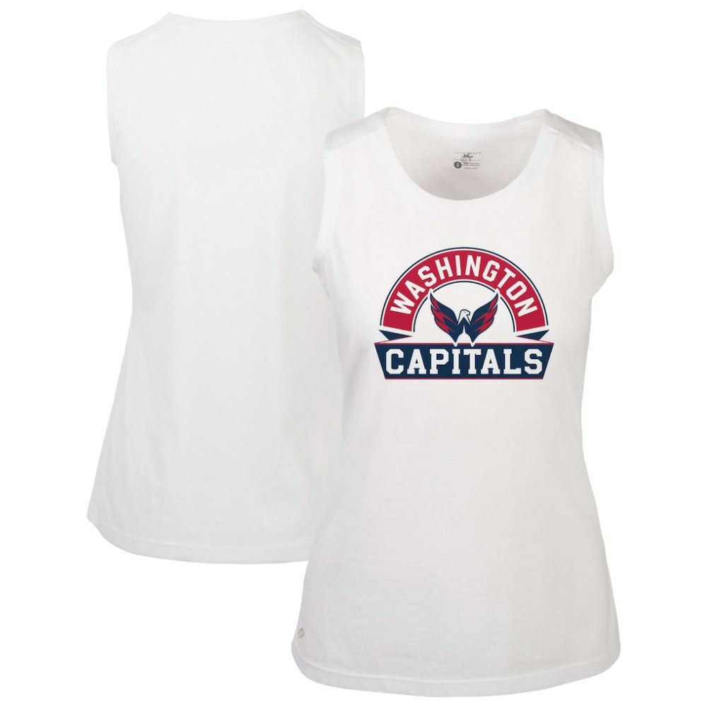Washington Capitals Levelwear Women's Macy Banner Arch Tank Top - White | US 203145044