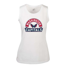 Washington Capitals Levelwear Women's Macy Banner Arch Tank Top - White | US 203145044