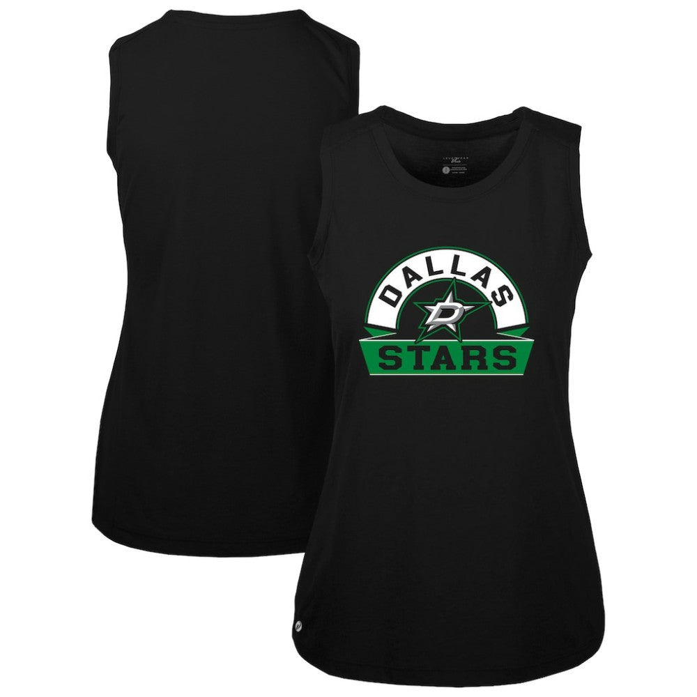 Dallas Stars Levelwear Women's Macy Banner Arch Tank Top - Black | US 203145045