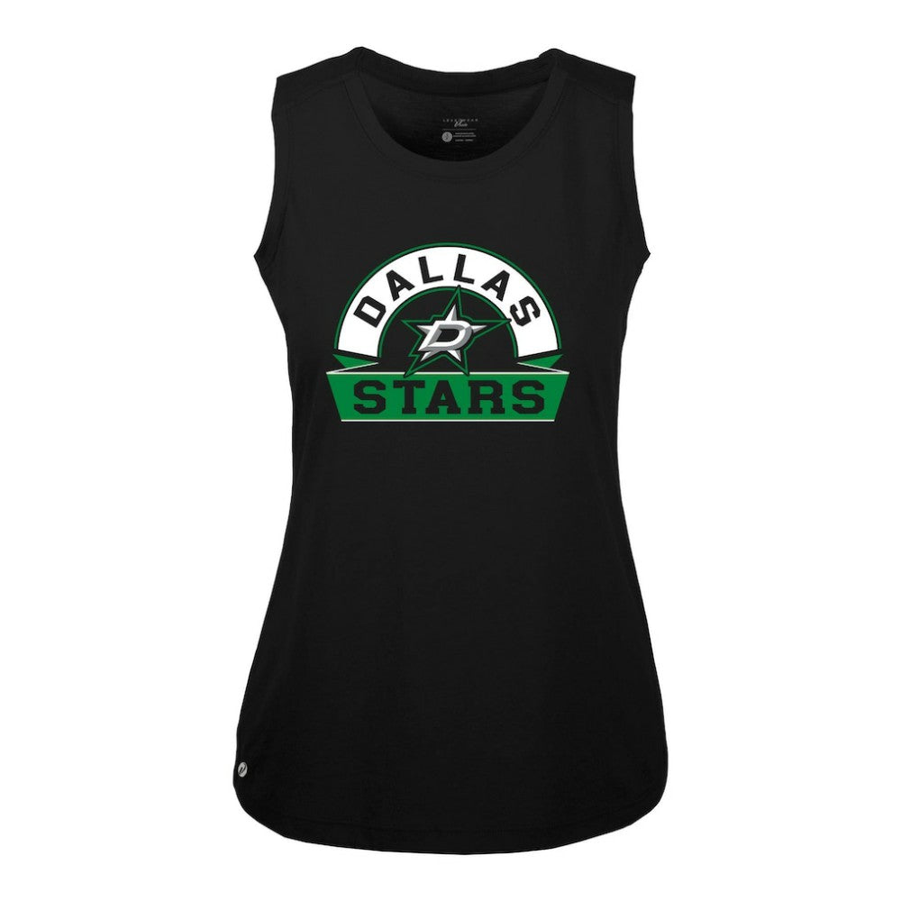 Dallas Stars Levelwear Women's Macy Banner Arch Tank Top - Black | US 203145045