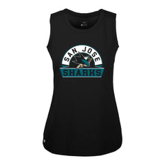 San Jose Sharks Levelwear Women's Macy Banner Arch Tank Top - Black | US 203145048