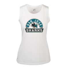 San Jose Sharks Levelwear Women's Macy Banner Arch Tank Top - White | US 203145049