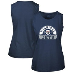 Winnipeg Jets Levelwear Women's Macy Banner Arch Tank Top - Navy | US 203145050