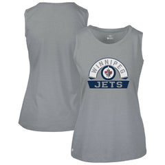 Winnipeg Jets Levelwear Women's Macy Banner Arch Tank Top - Gray | US 203145051