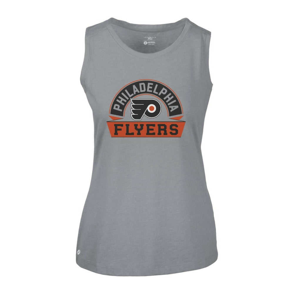 Philadelphia Flyers Levelwear Women's Macy Banner Arch Tank Top - Gray | US 203145057