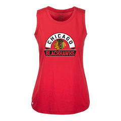 Chicago Blackhawks Levelwear Women's Macy Banner Arch Tank Top - Red | US 203145058