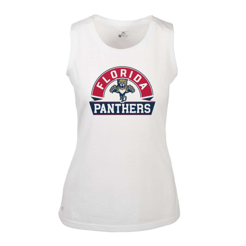 Florida Panthers Levelwear Women's Macy Banner Arch Tank Top - White | US 203145064