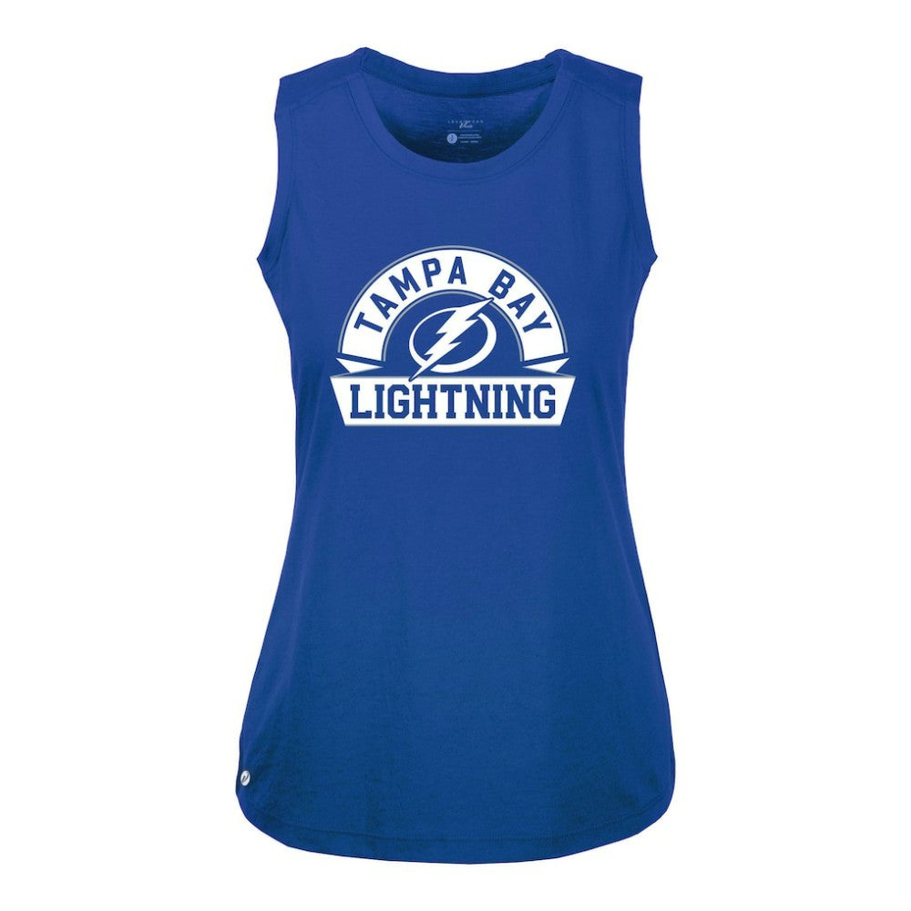 Tampa Bay Lightning Levelwear Women's Macy Banner Arch Tank Top - Royal | US 203145065