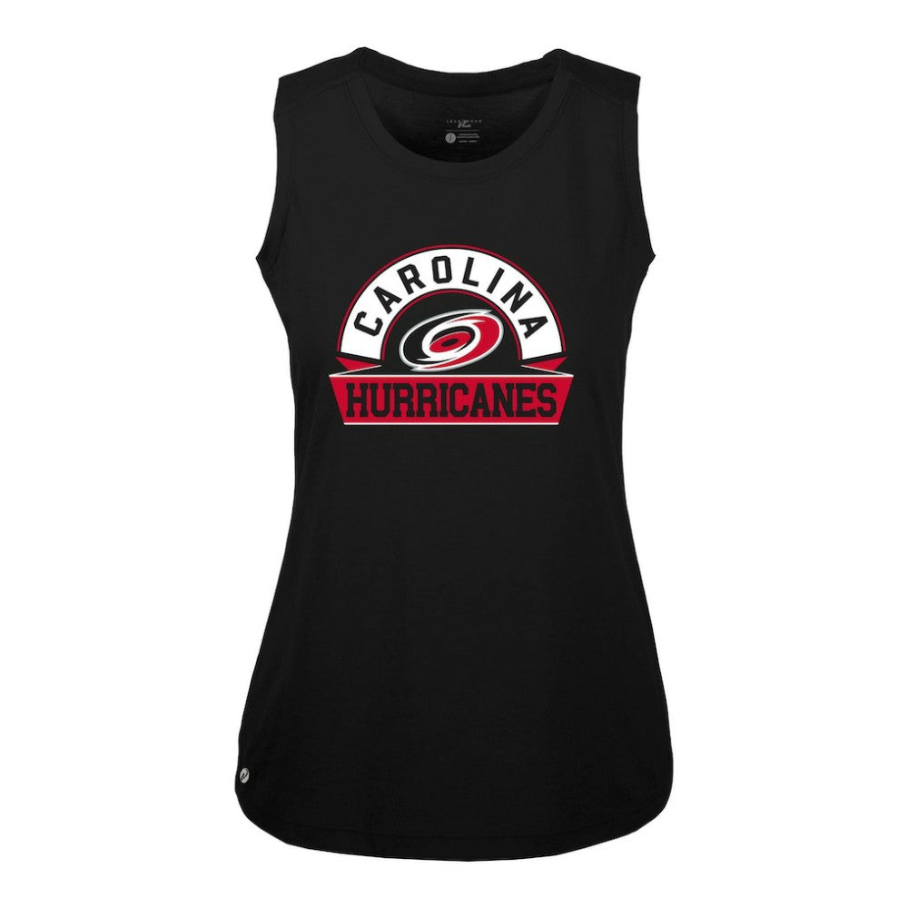 Carolina Hurricanes Levelwear Women's Macy Banner Arch Tank Top - Black | US 203145066