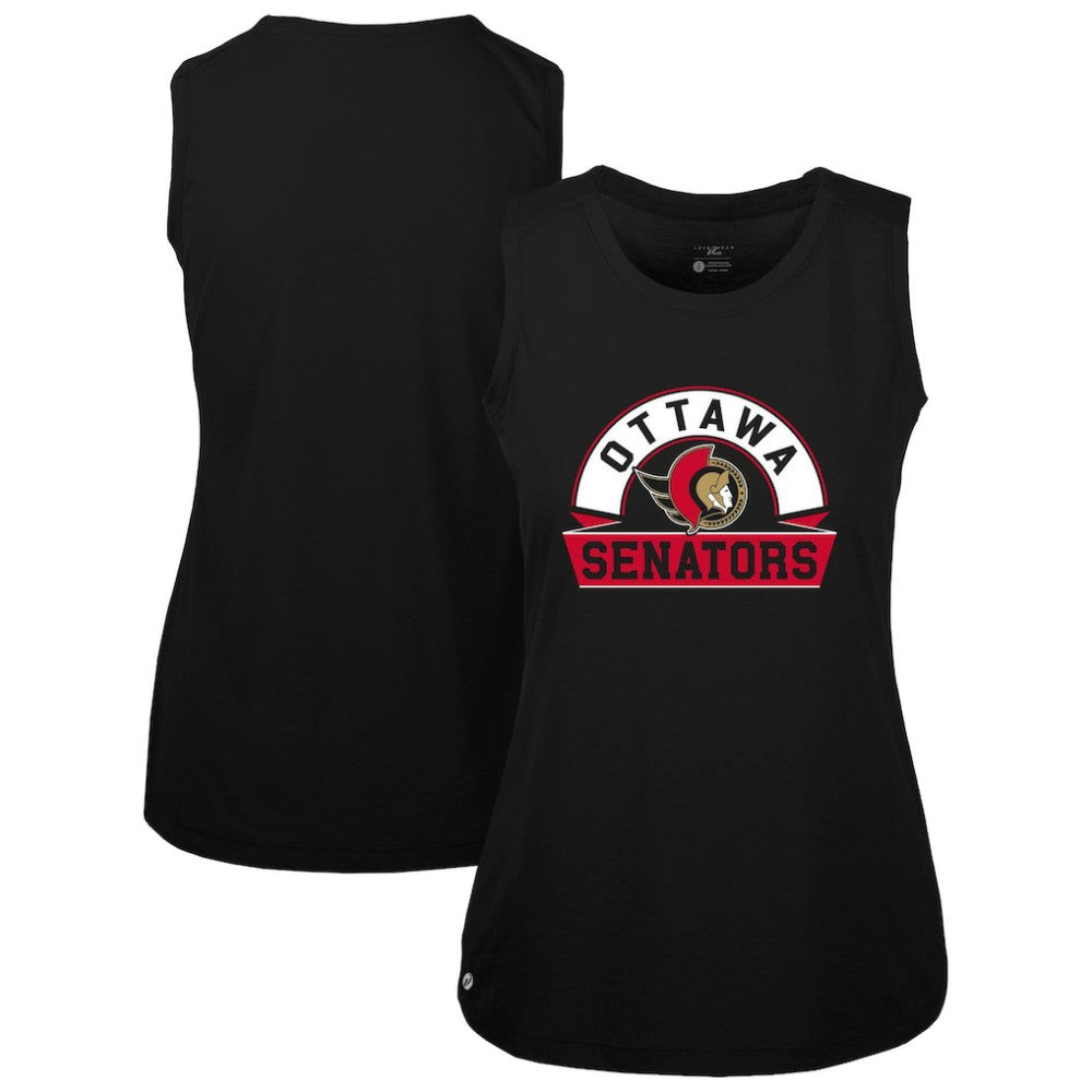 Ottawa Senators Levelwear Women's Macy Banner Arch Tank Top - Black | US 203145067