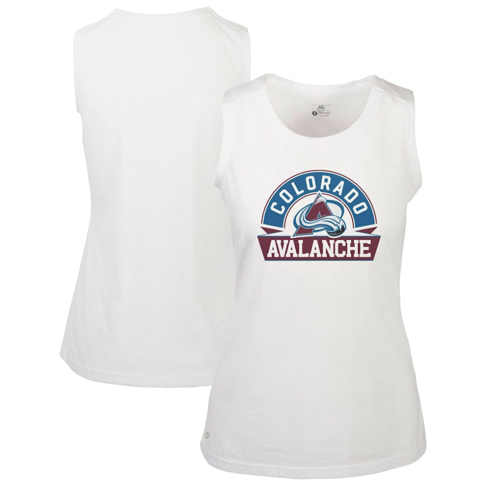 Colorado Avalanche Levelwear Women's Macy Banner Arch Tank Top - White | US 203145068