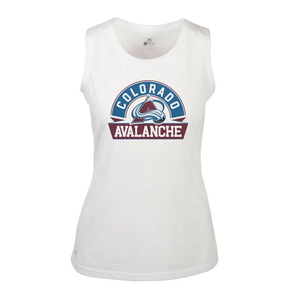 Colorado Avalanche Levelwear Women's Macy Banner Arch Tank Top - White | US 203145068