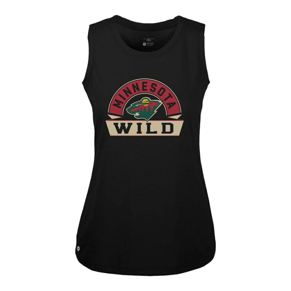 Minnesota Wild Levelwear Women's Macy Banner Arch Tank Top - Black | US 203145070