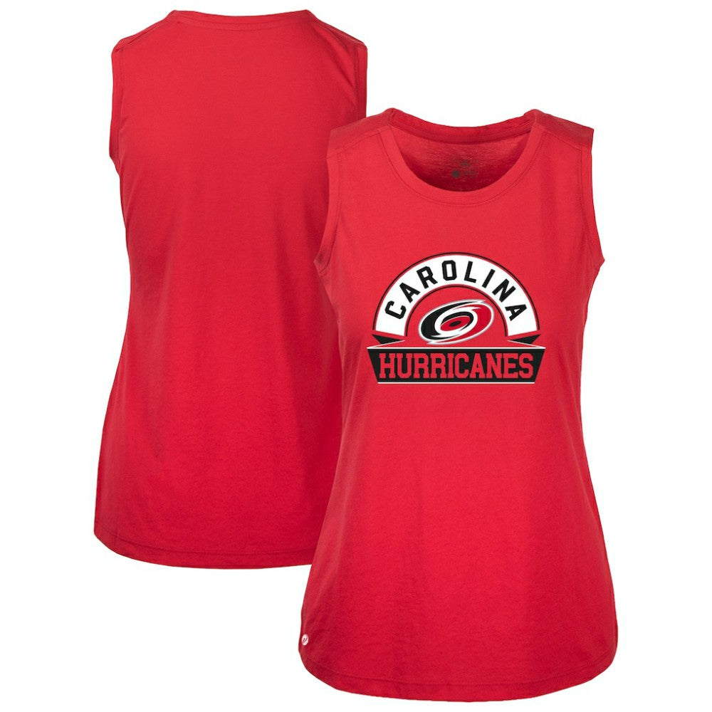 Carolina Hurricanes Levelwear Women's Macy Banner Arch Tank Top - Red | US 203145071