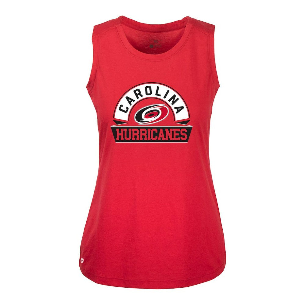 Carolina Hurricanes Levelwear Women's Macy Banner Arch Tank Top - Red | US 203145071