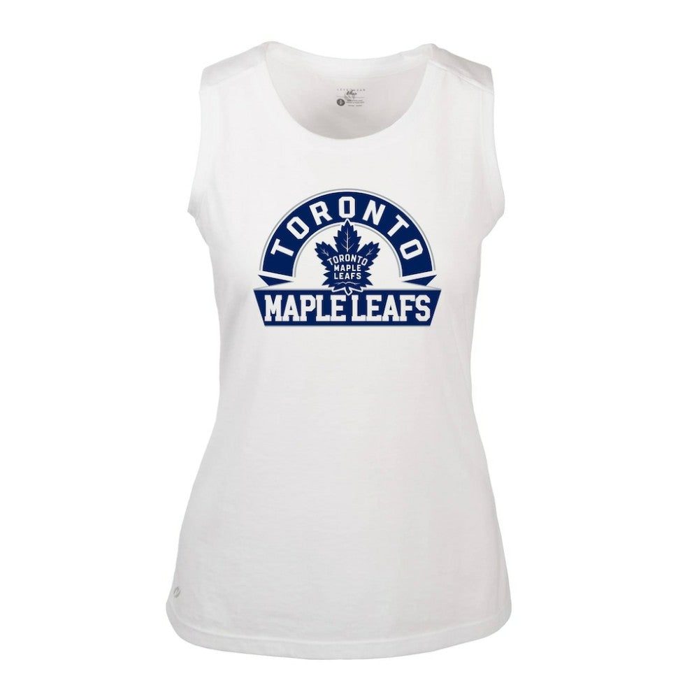 Toronto Maple Leafs Levelwear Women's Macy Banner Arch Tank Top - White | US 203145075