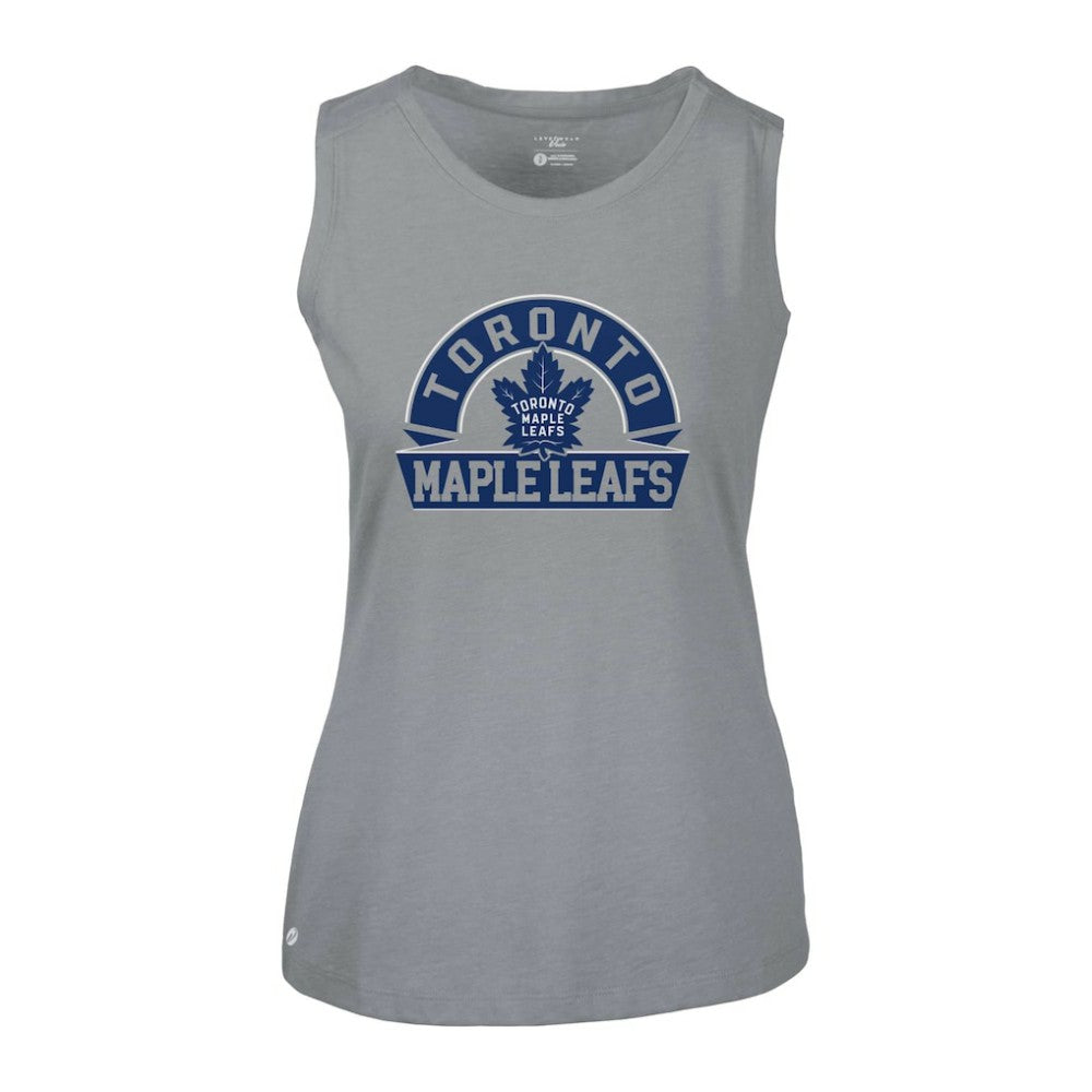 Toronto Maple Leafs Levelwear Women's Macy Banner Arch Tank Top - Gray | US 203145076