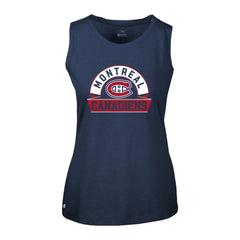Montreal Canadiens Levelwear Women's Macy Banner Arch Tank Top - Navy | US 203145078