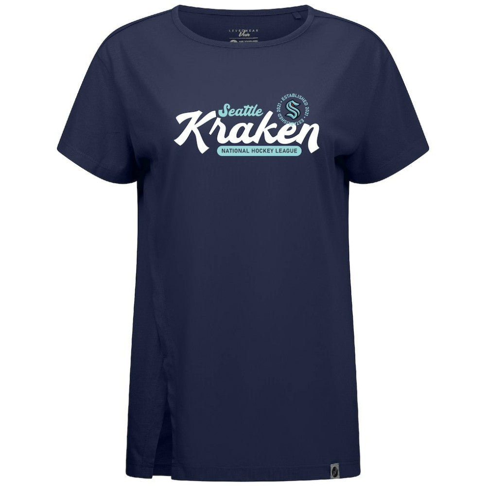 Seattle Kraken Levelwear Women's Influx Monument T-Shirt - Deep Sea Blue | US 203145080