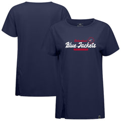 Columbus Blue Jackets Levelwear Women's Influx Monument T-Shirt - Navy | US 203145085