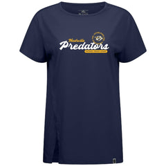 Nashville Predators Levelwear Women's Influx Monument T-Shirt - Navy | US 203145087